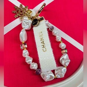 Chanel Pearl Key chain/Bag Charm with Gold Accents (GWP/Novelty)